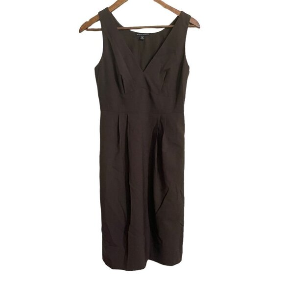 Banana Republic Womens Brown Vneck Wool Blend Pockets Sleeveless Dress Size 4 - Picture 1 of 9